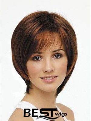 Chin Length Auburn Incredible 11 inch Straight Bob Wigs