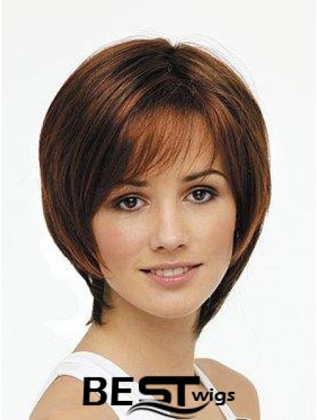 Chin Length Auburn Incredible 11 inch Straight Bob Wigs