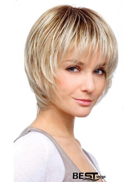 Chin Length Blonde Suitable 10 inch Straight Bob Wigs