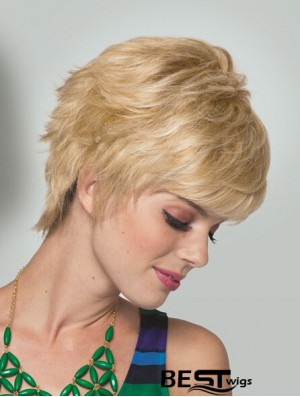 Boycuts Short Straight Blonde 5 inch Convenient Monofilament Wigs