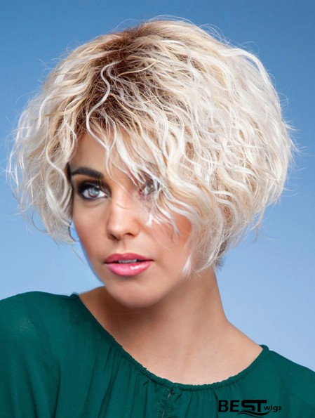 Layered Short Curly Blonde 6 inch Affordable Wigs