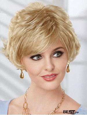 Bob Wig UK With Synthetic Capless Wavy Style Chin Length