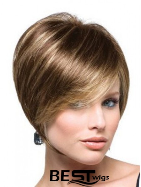 Capless Short Straight Brown Incredible Bob Wigs