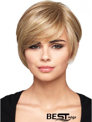 Capless Short Straight Blonde Hairstyles Bob Wigs