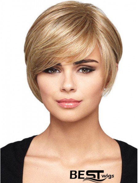 Capless Short Straight Blonde Hairstyles Bob Wigs