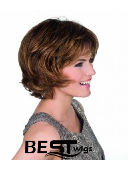 Wavy Chin Length Brown 11.5 inch Capless Amazing Bob Wigs