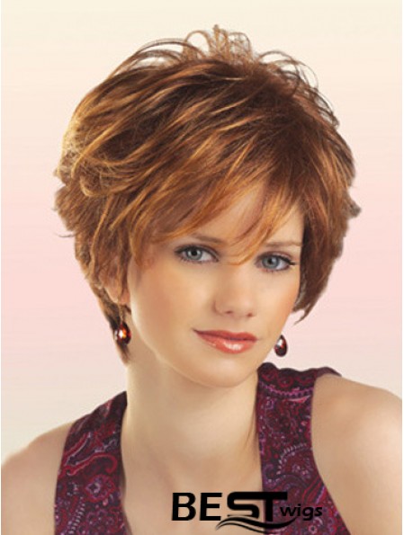 Natural Hair Wig With Capless Short Length Layered Cut