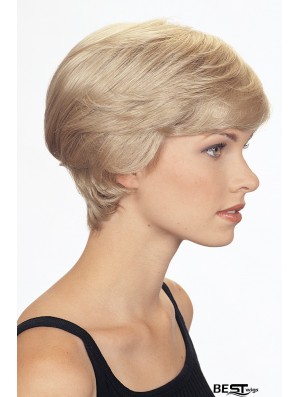 Boycuts Wavy Blonde Capless No-Fuss Short Wigs