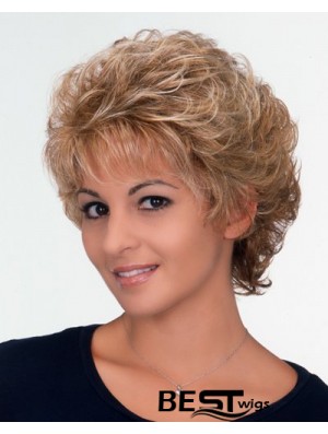 Ladies Wig With Capless Curly Style Short Length Classic Cut