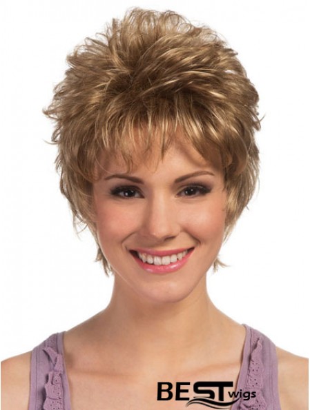 Boycuts Cropped Blonde Curly High Quality Petite Wigs