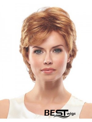 Wavy Layered Short Exquisite Auburn Synthetic Wigs