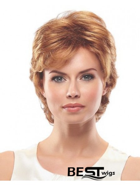 Wavy Layered Short Exquisite Auburn Synthetic Wigs