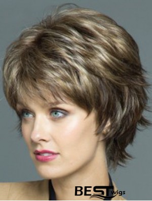 Cheap Wigs Online Blonde Color Short Length Wavy Style