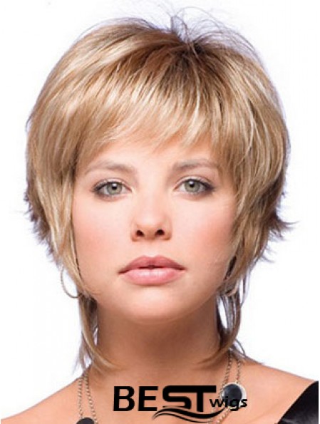 Boycuts Straight Blonde Capless Beautiful Short Wigs