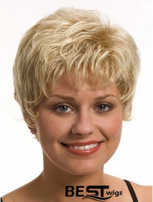 Boycuts Wavy Blonde Capless Best Short Wigs