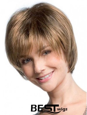 Bobs Straight Blonde Capless Sassy Short Wigs