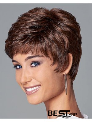 4 inch Sassy Wavy Boycuts Auburn Short Wigs