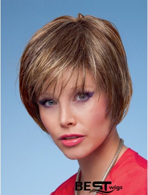 Bobs Straight Brown Capless Fashion Short Wigs