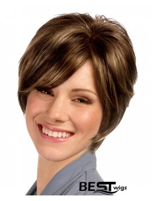 Short Straight Capless Brown Great Bob Wigs