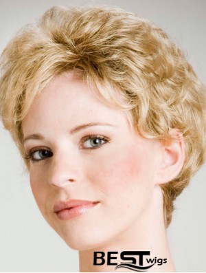 Curly Blonde Affordable Short Classic Wigs