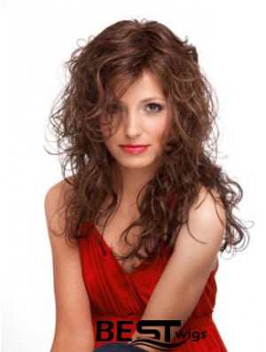 Perfect Auburn Curly Layered 100% Hand-tied Long Wigs