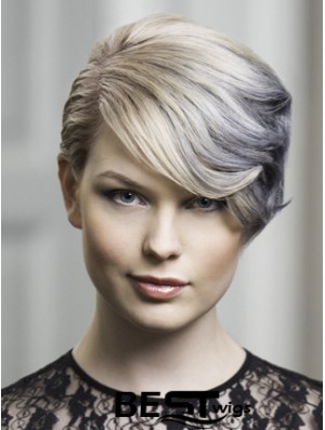 Lace Front Grey Short Wavy 8 inch Discount Fashion Wigs