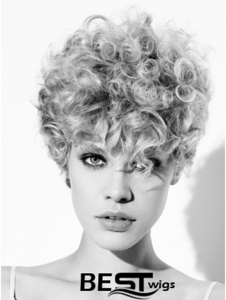 Capless Grey Short Curly 8 inch High Quality Fashion Wigs