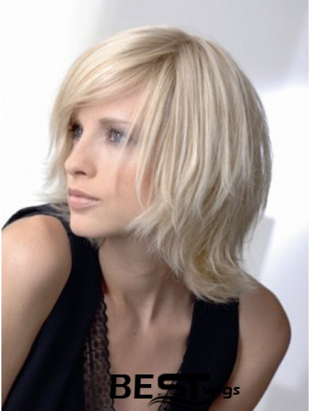 Full Lace Layered Chin Length Wavy 12 inch Platinum Blonde Amazing Fashion Wigs