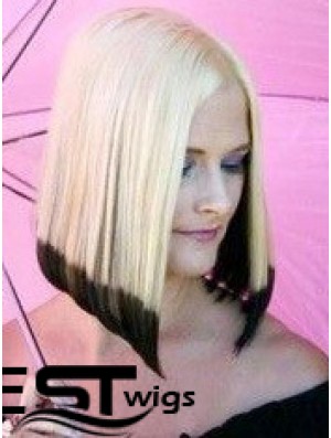 14 inch Ombre/2 Tone Chin Length Bobs Straight Good Lace Wigs