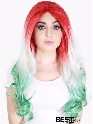 22 inch Ombre/2 Tone Long Without Bangs Wavy Perfect Lace Wigs