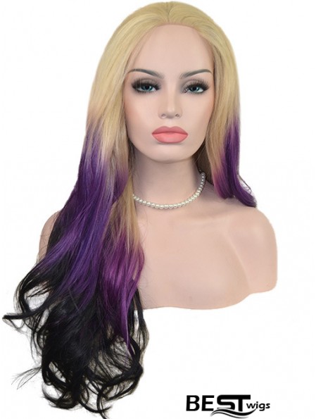 22 inch Ombre/2 Tone Long Without Bangs Wavy Great Lace Wigs