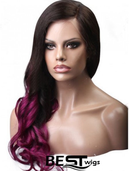 Long Wavy Without Bangs Full Lace 24 inch Hairstyles Black Women Wigs