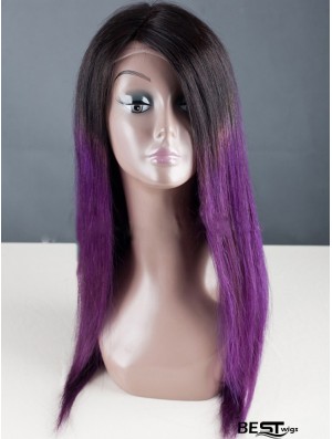 Long Straight Without Bangs Full Lace 18 inch Designed Black Women Wigs