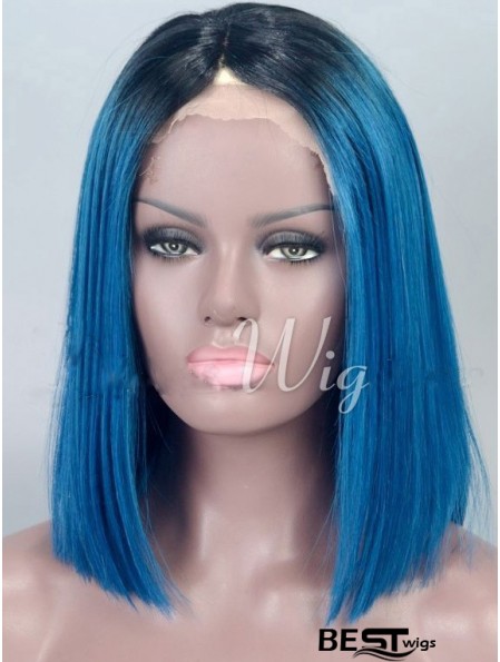 Chin Length Straight Bobs Full Lace 14 inch Cheap Black Women Wigs