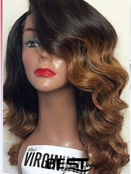 Ombre/2 Lale Front Wavy With Bangs Black Woman Looking For 100% Human Hair