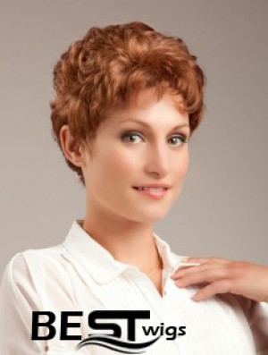 Wavy Auburn Sleek Cropped Classic Wigs