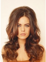 Human Hair Falls Auburn Color Long Length Wavy Wigs 2024 Online Sale