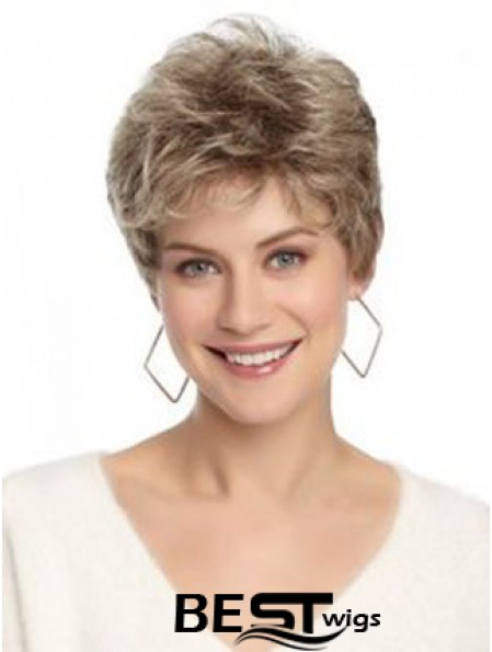 Lace Front Wavy Layered Short 8 inch Hairstyles Human Hair Wigs