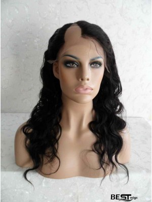 Flexibility Black Long Wavy U Part Wigs