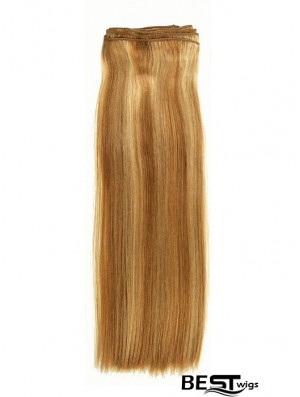 Straight Remy Human Hair Blonde New Weft Extensions