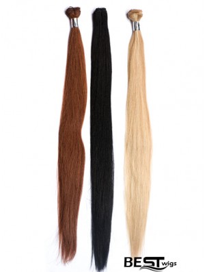 Straight Remy Human Hair Auburn Hairstyles Weft Extensions