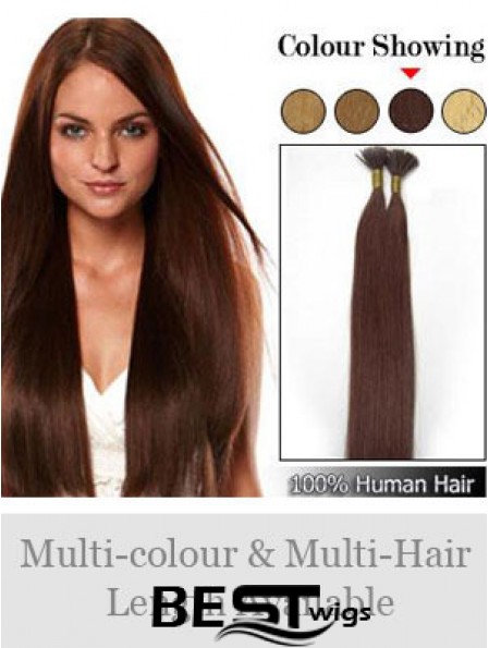 Auburn Straight Stick/I Tip Hair Extensions