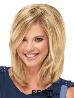 Natural Blonde Straight Remy Human Hair Clip In Hair Extensions