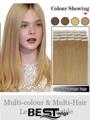 Blonde Straight Perfect Remy Human Hair Tape In Hair Extensions