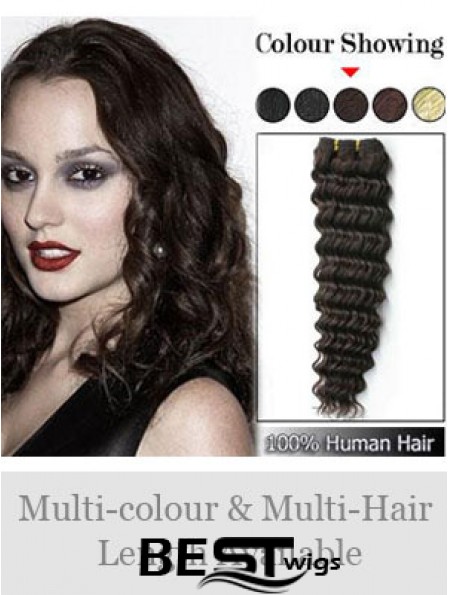 Wavy Remy Human Hair Brown Fabulous Weft Extensions