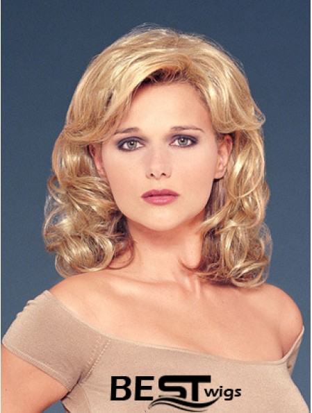 Hair Falls With Sunthetic Blonde Color Wavy Style