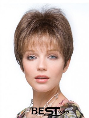 Falls Hairpieces Straight Style Brown Color Cropped Length