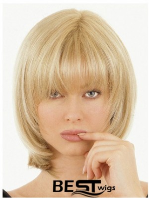 Half Wigs With Remy Straight Style Blonde Color