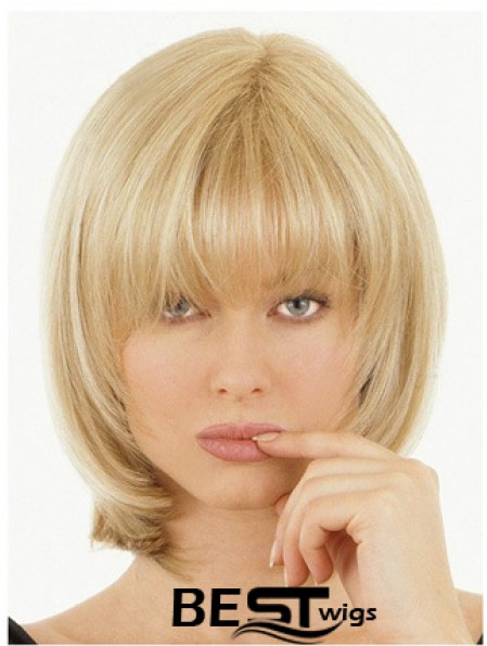 Half Wigs With Remy Straight Style Blonde Color