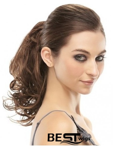 Fashion Curly Brown Ponytails